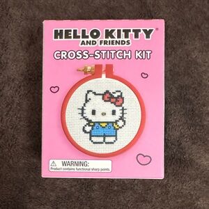 Hello Kitty Cross-Stitch Kit - Red and Blue